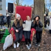 Strojenie choinki w Parku Solidarności